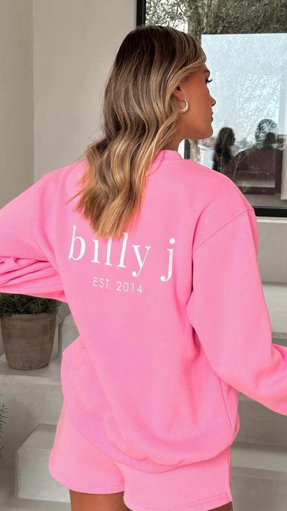 Billy J Crewneck Jumper Pink