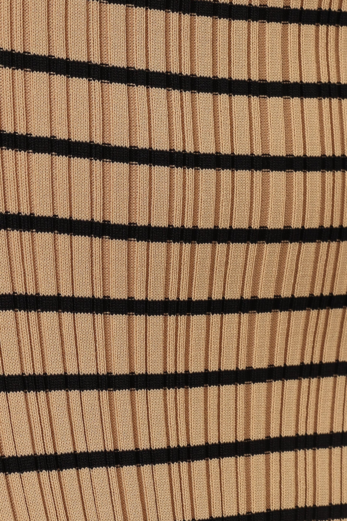 Henry Striped Midi Dress Beige Black