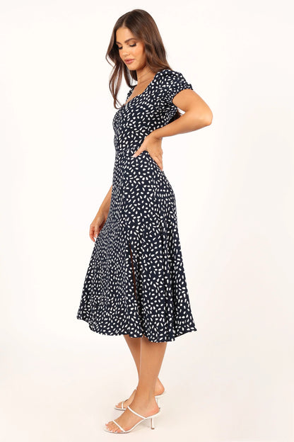 Franklin Dress Navy Print