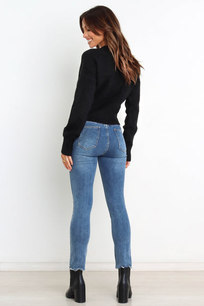 Captivate Knit Sweater Black