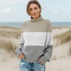 Oversized Striped Boho Knit Sweater