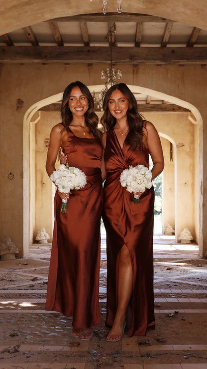 Alaria Maxi Dress Rust