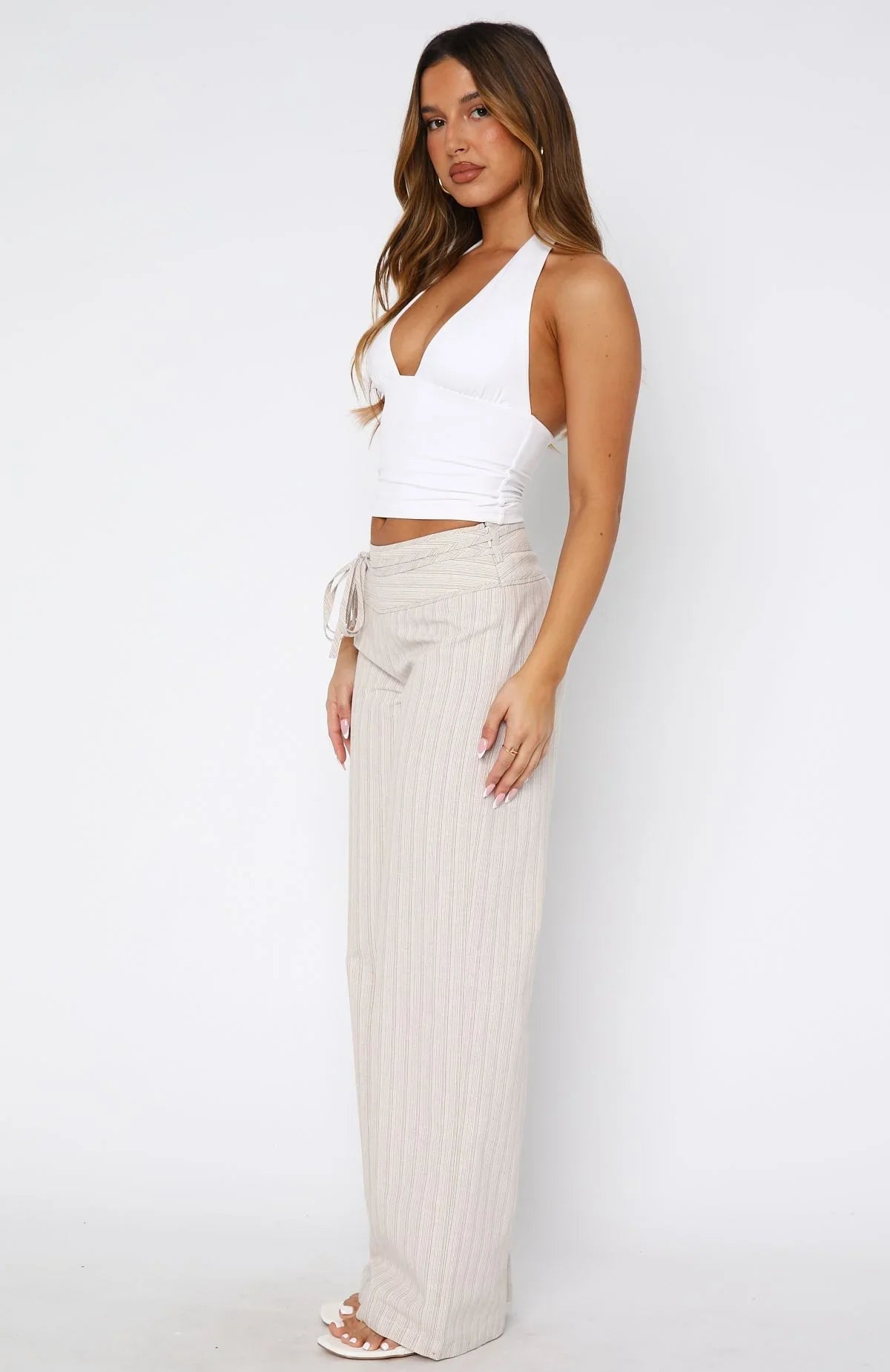 Wont Look Back Pants Beige