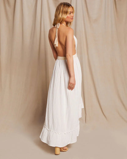 Emmie Crochet Embroidered Maxi Dress