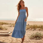 Casual Long Dress with Spaghetti Straps
