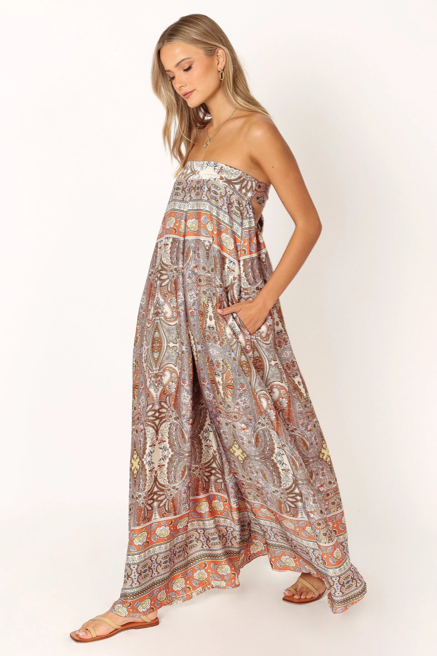 Sarah Strapless Jumpsuit Multi