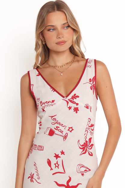 Fleur Mini Dress Red