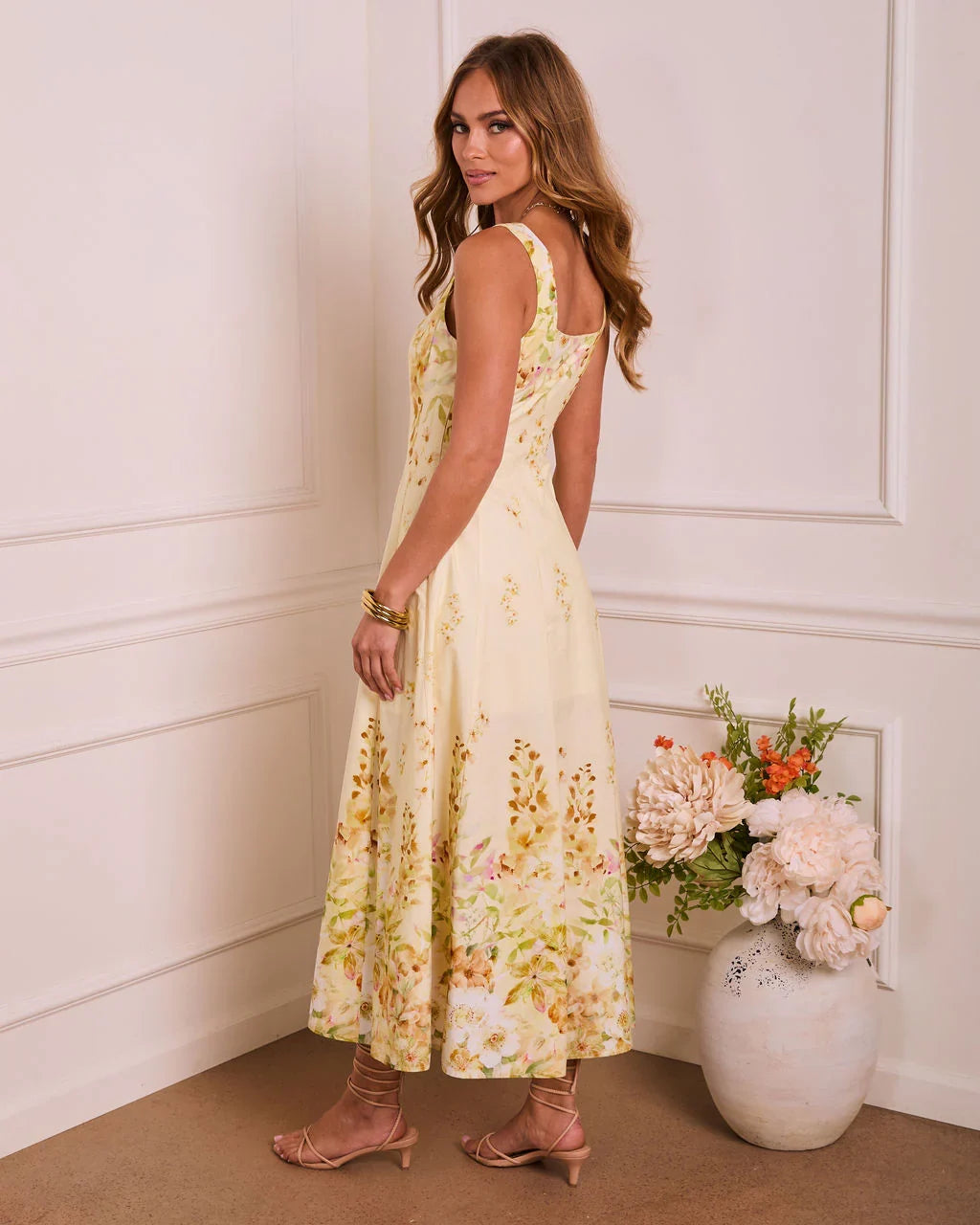 Early Petals Floral Maxi Dress