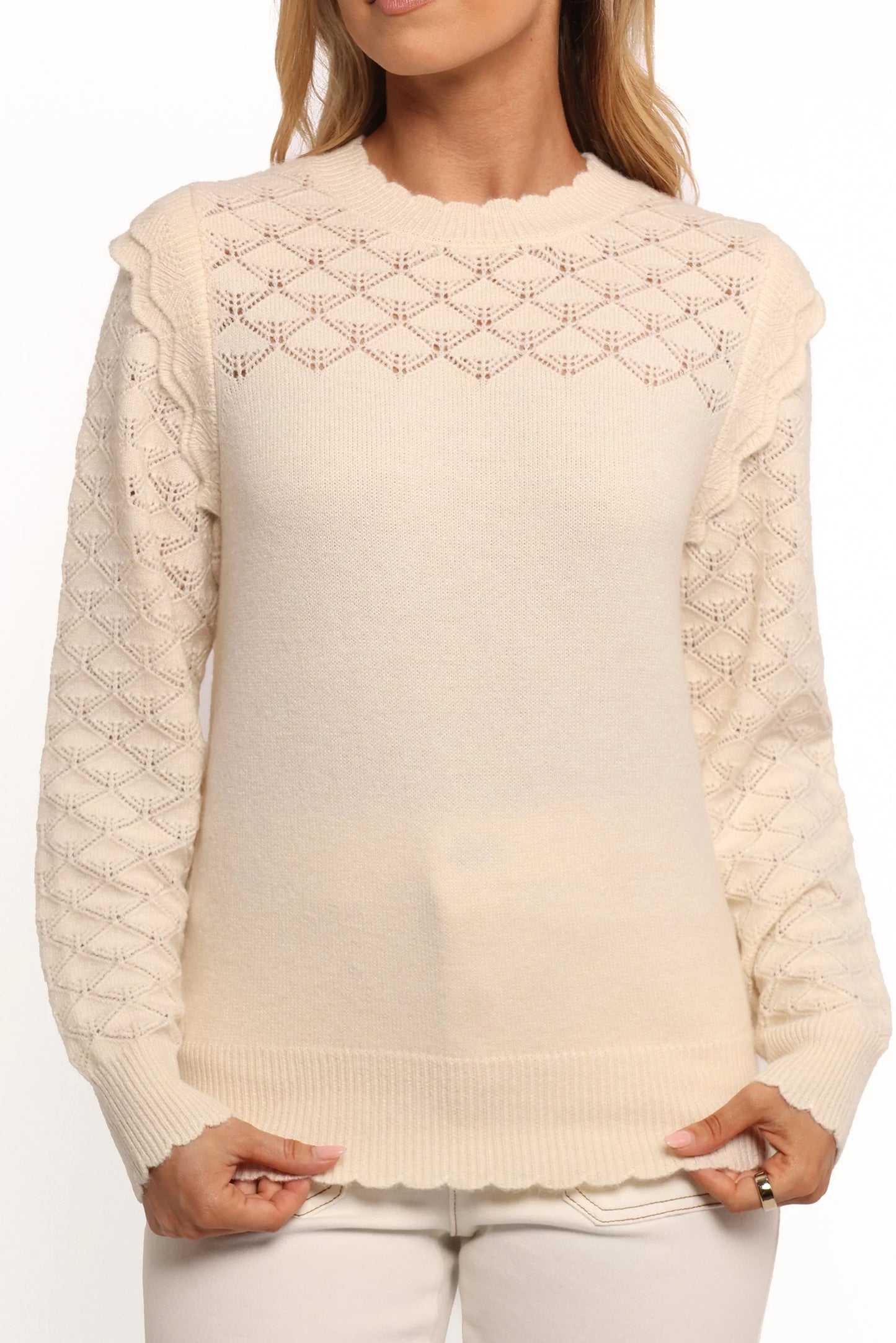Roseanne Knit Sweater Cream