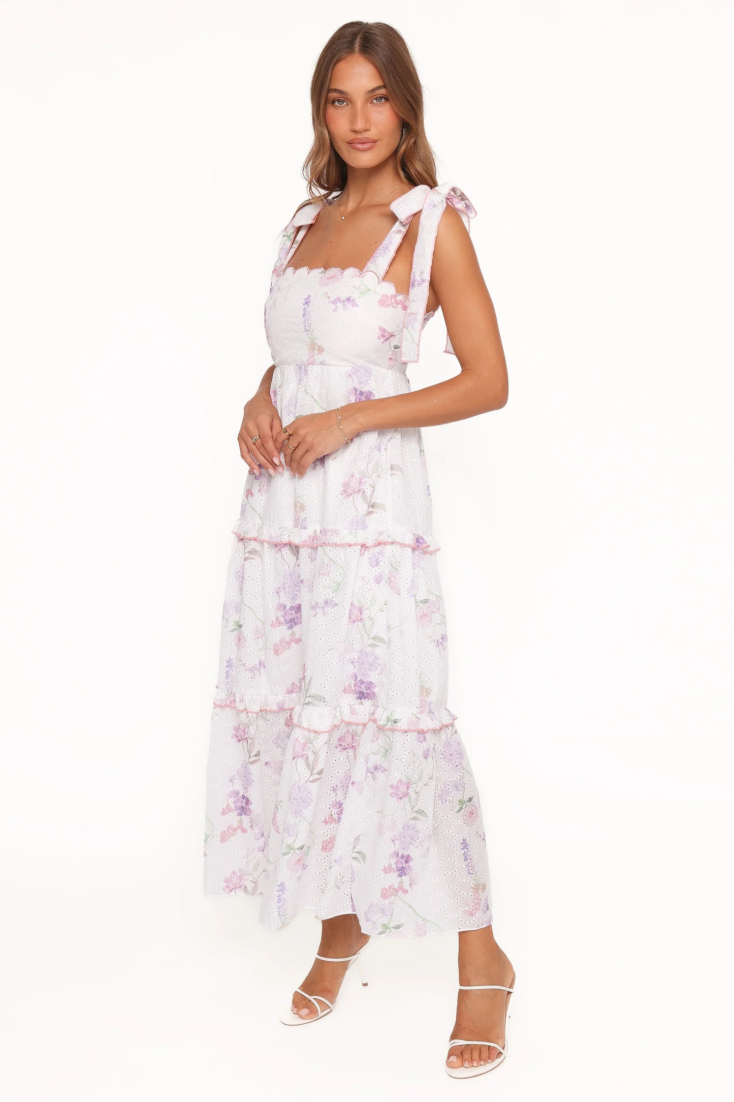 Aurelia Maxi Dress Purple Floral