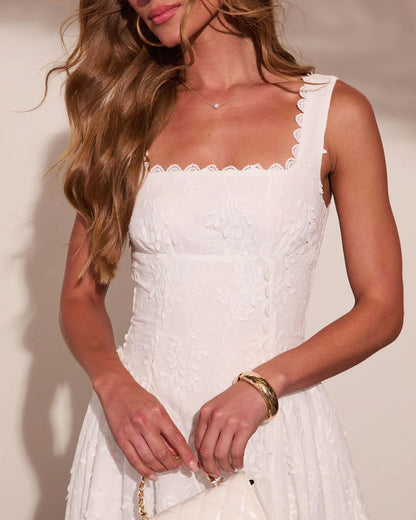 Darling Bloom Embroidered Floral Maxi Dress