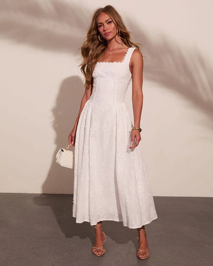 Darling Bloom Embroidered Floral Maxi Dress