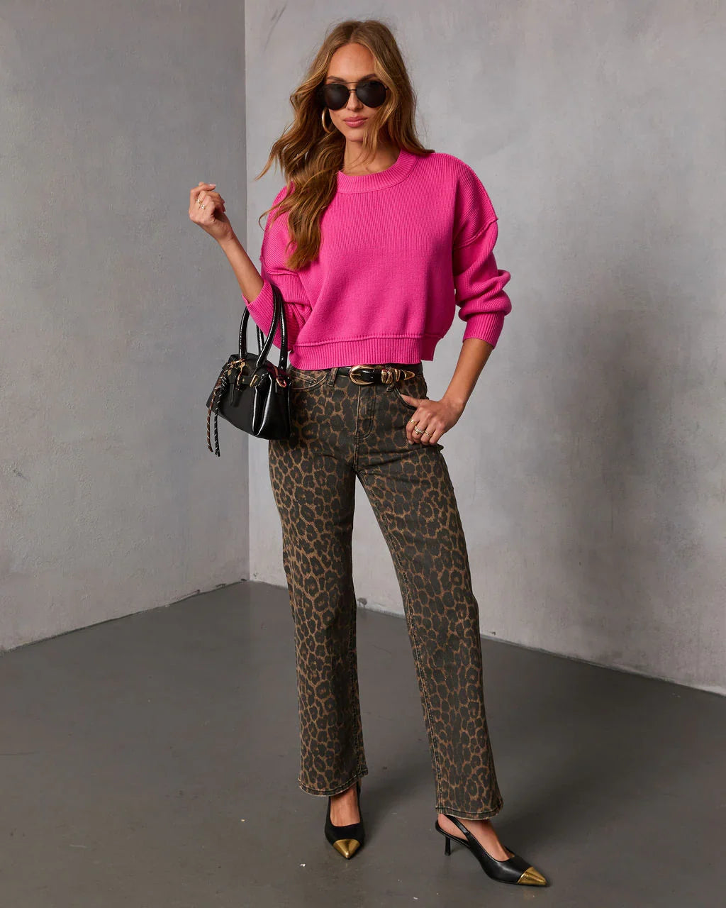 Elouise Cropped Crewneck Sweater