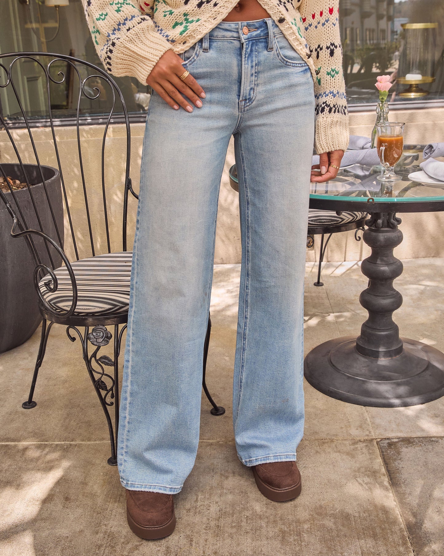 Rowan Grace Stretch High Rise Wide Leg Jeans