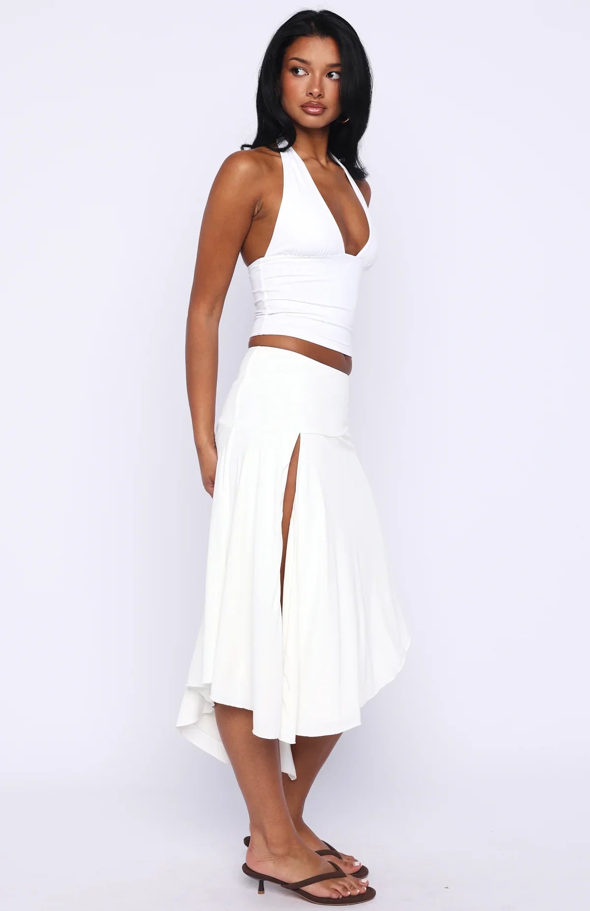 Losing What We Had Midi Skirt White