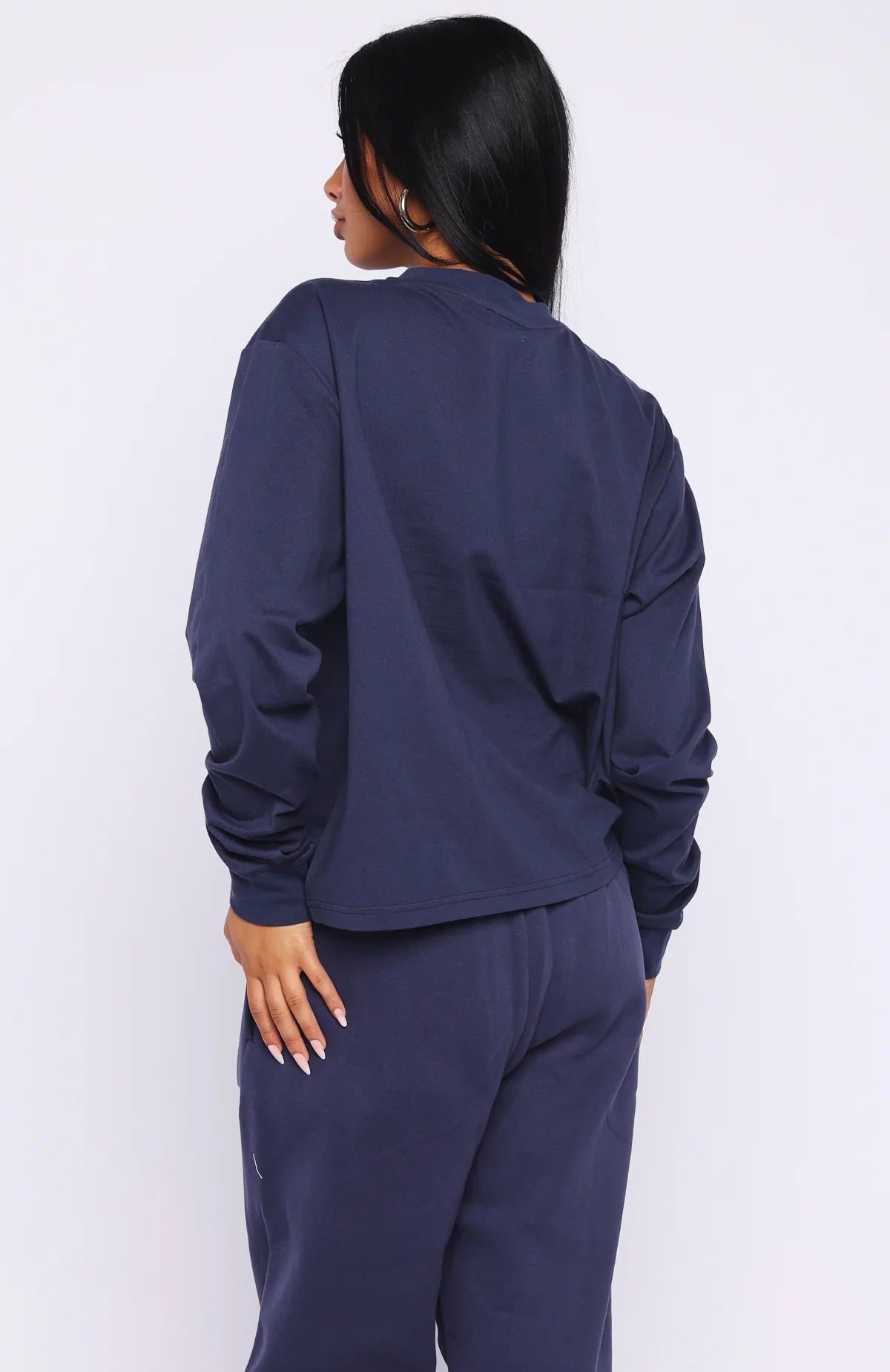 Cant Miss It Long Sleeve Tee Navy