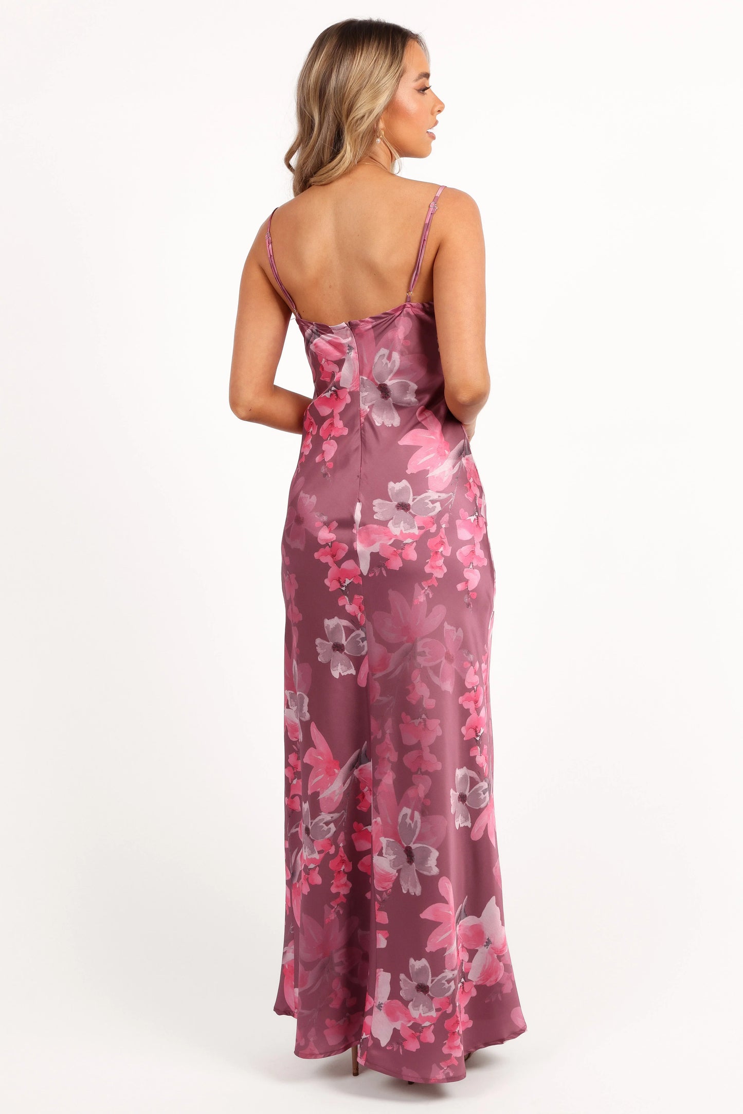Jamie Maxi Slip Dress Dark Rose Floral
