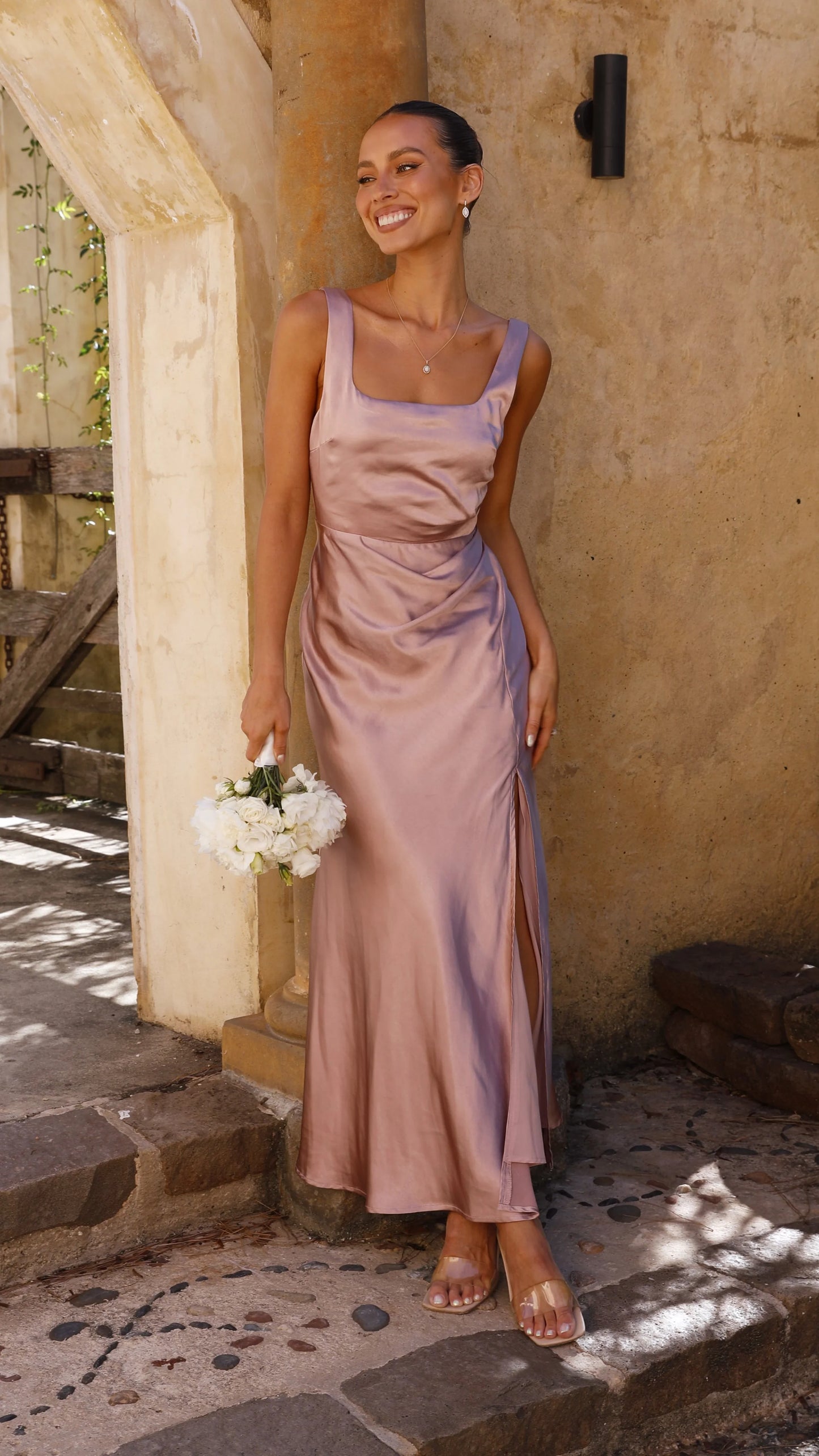 Alaria Maxi Dress Dusty Pink