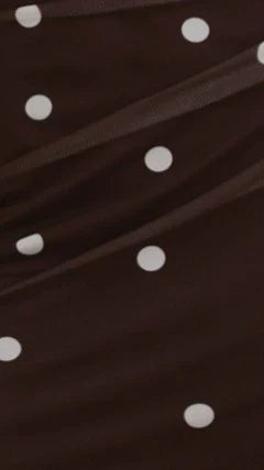 Zariah Mini Dress Brown White Polka Dot