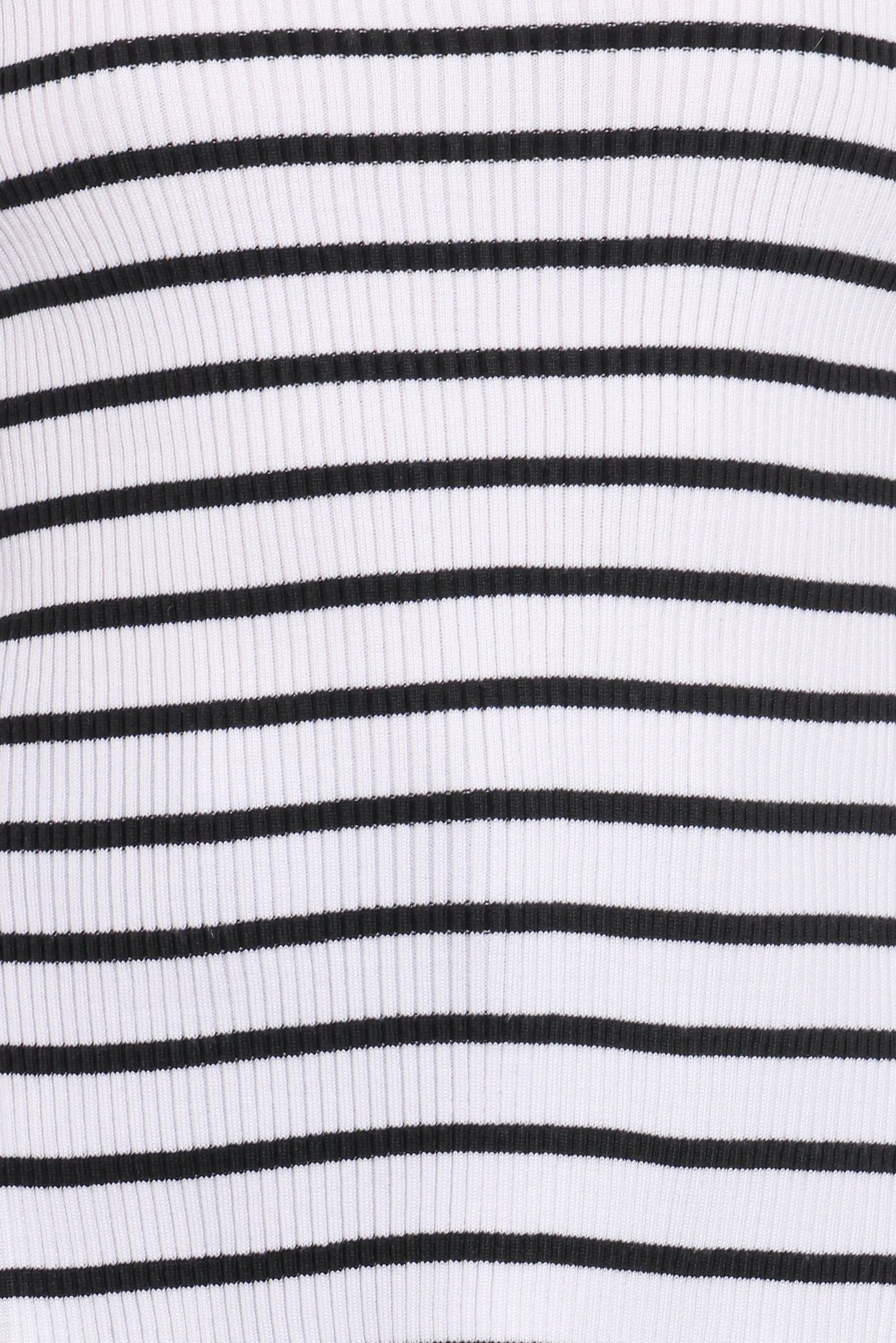 Alvina Knit Top White Black Stripe