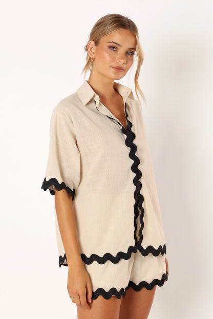 Wilson Short Set Cream Black