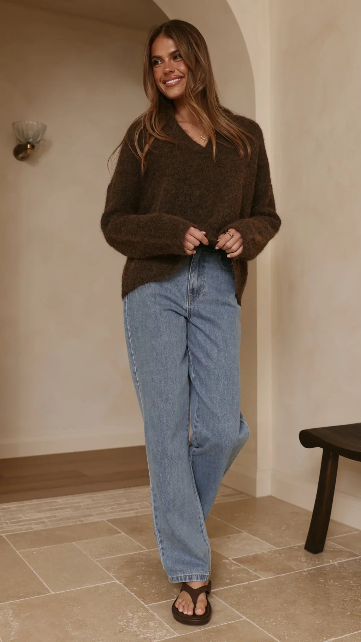 Kouvr Knit Sweater Brown