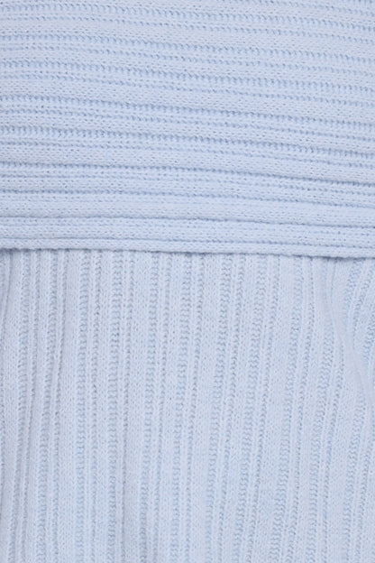 Kenny Off Shoulder Knit Sweater Pale Blue