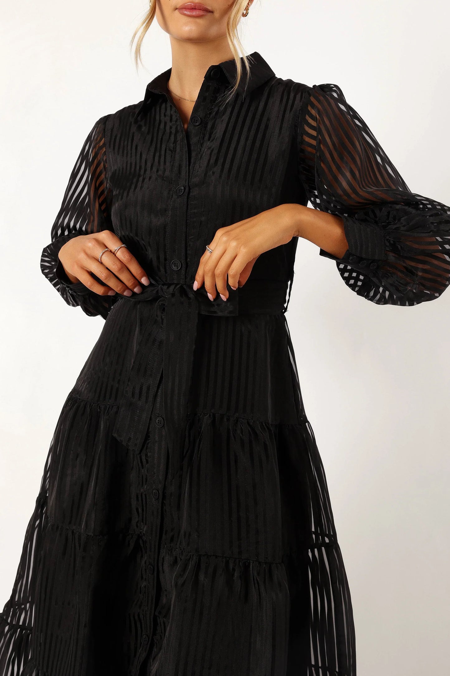 Neve Long Sleeve Maxi Dress Black