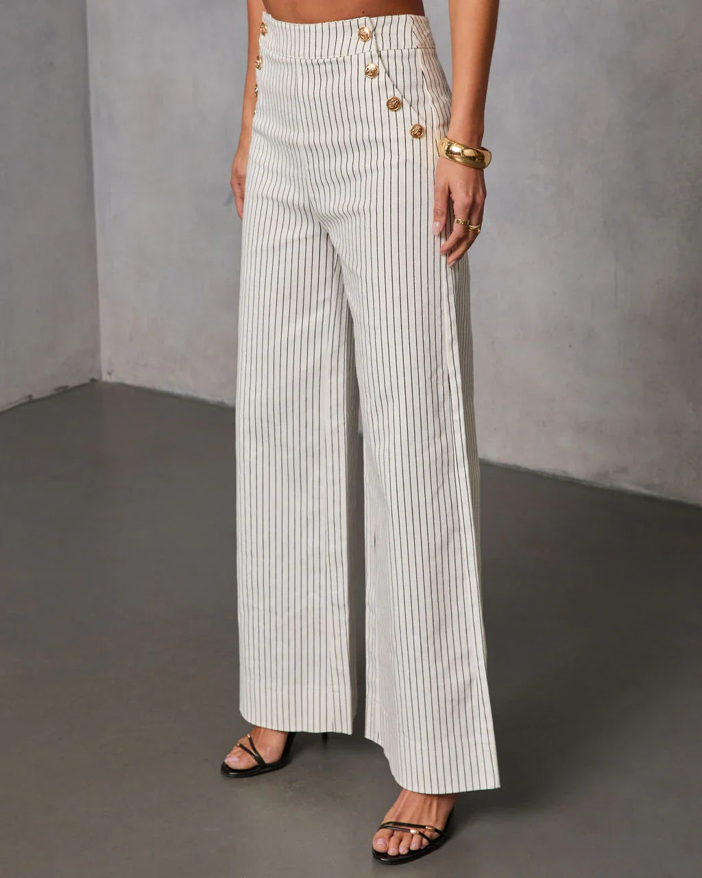 Light Touch Pinstripe Wide Leg Pants