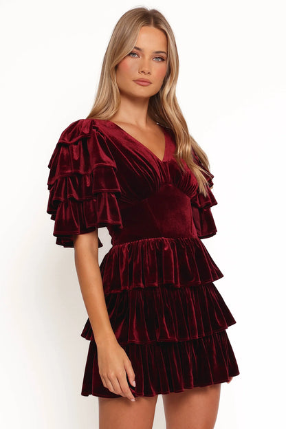 Agnes Mini Dress Wine