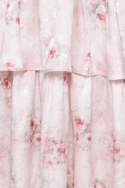 Natarsha Maxi Dress White Pink Floral