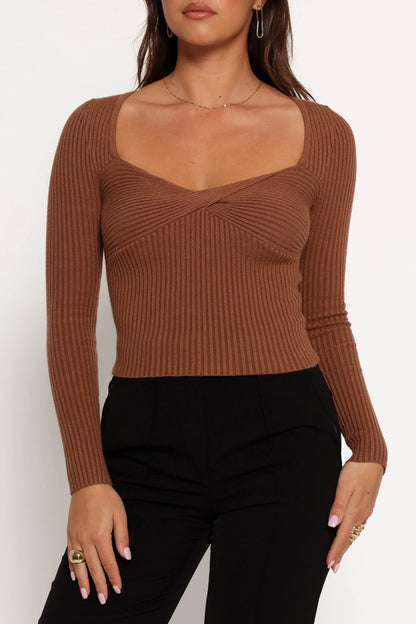 Akopo Long Sleeve Top Cognac