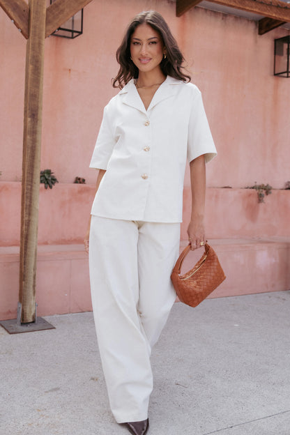 Odelia Denim Shirt Off White