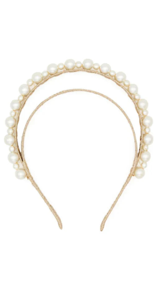 Whitney Headpiece Gold Pearl