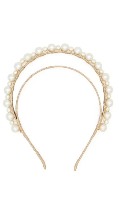 Whitney Headpiece Gold Pearl