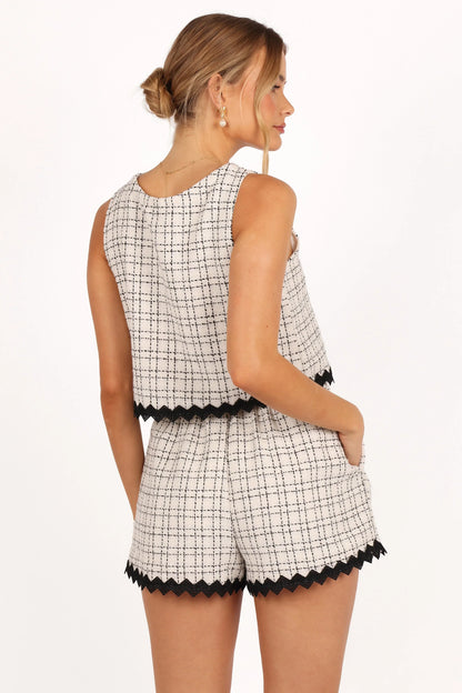 Elea Top Black White