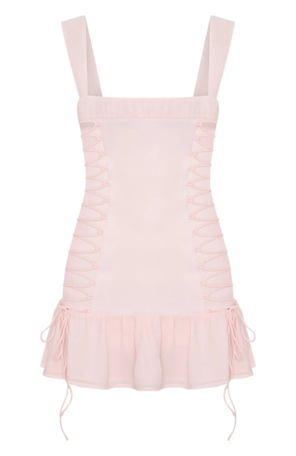 Rush In Mini Dress Baby Pink
