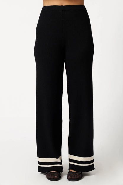 Lowell Pants Black Off White
