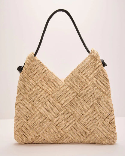 Paradise Ready Woven Straw Tote Bag