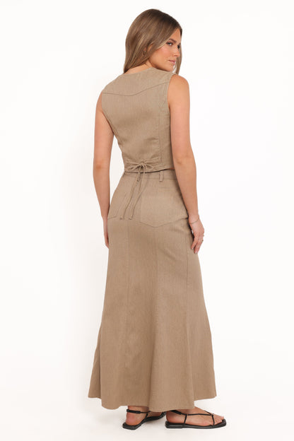 Giselle Skirt Set Beige