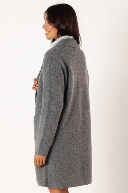 Skylar Open Front Coatigan Grey