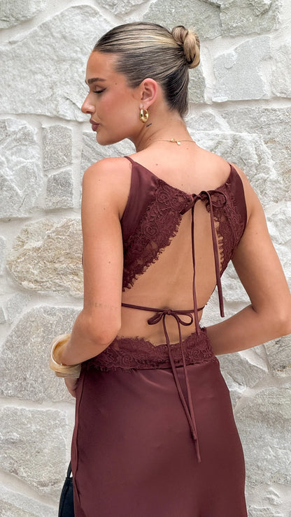 Amy Maxi Dress Chocolate