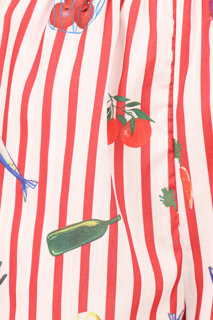 Krystal Short Set Red Stripe
