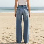 Boho High Waisted Wide Leg Jeans