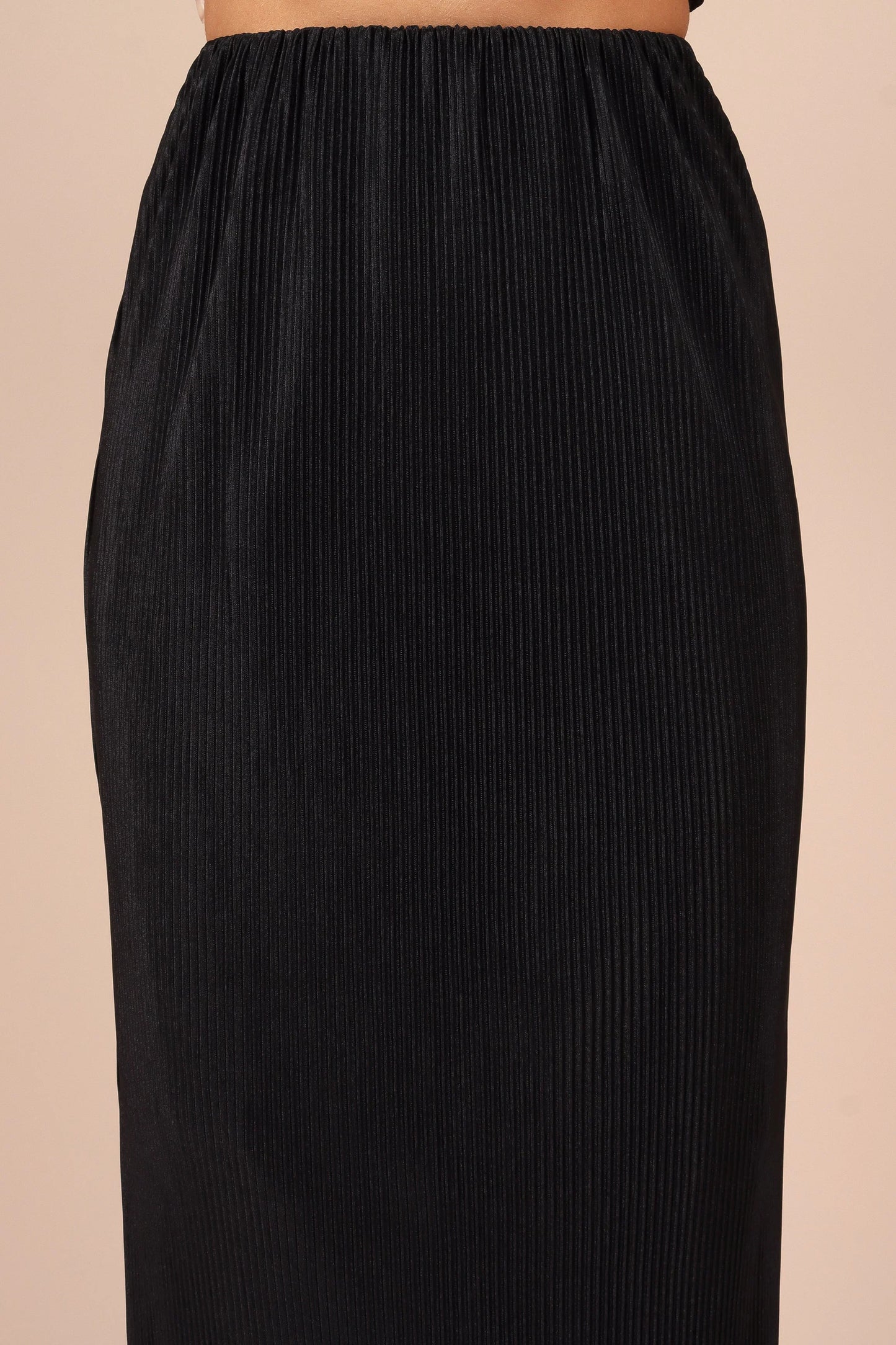 Minelli Pleat Midi Skirt Black