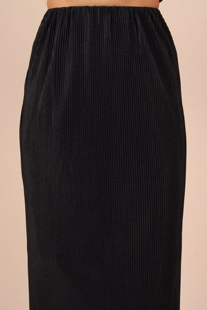 Minelli Pleat Midi Skirt Black