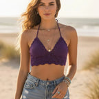 Boho Crochet Halter Knit Crop Top