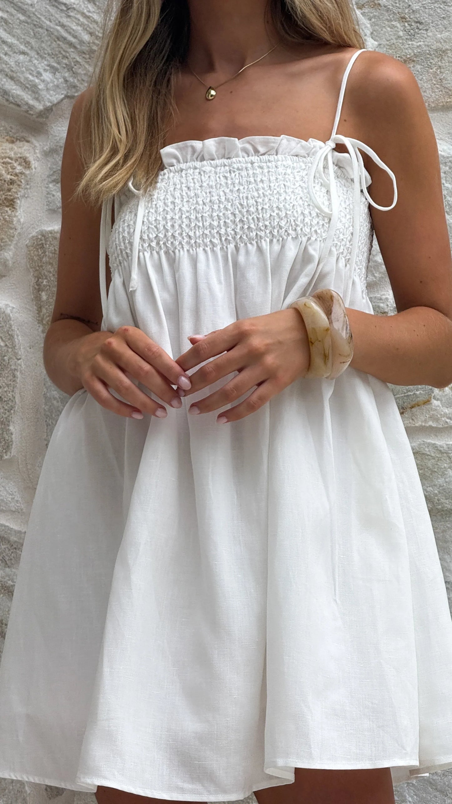 Wyomie Mini Dress White