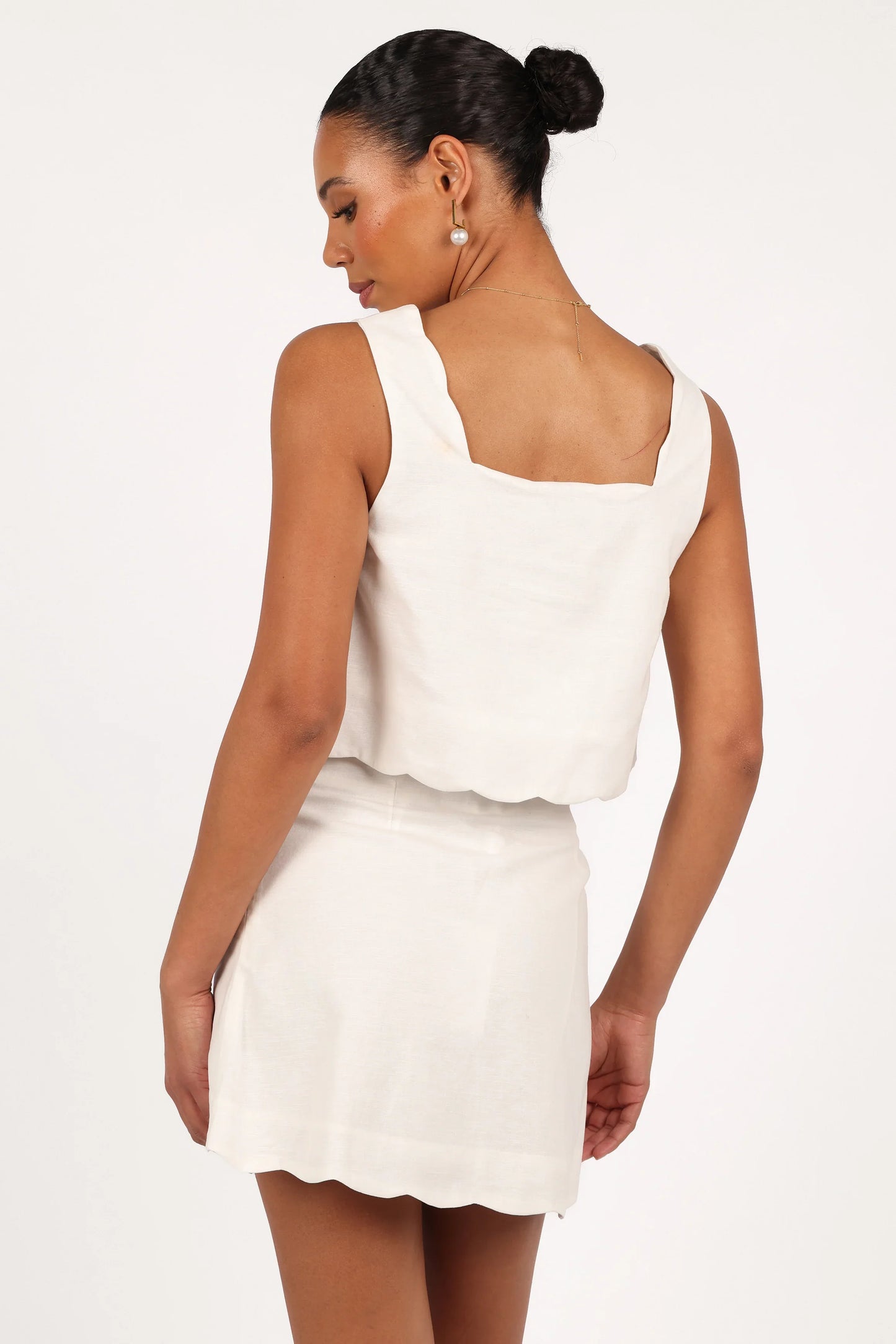 Wendie Scalloped Top Cloud White