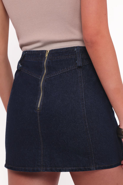 Narla Mini Skirt Dark Denim